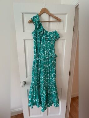 Cabana Life One Shoulder Teal Dress